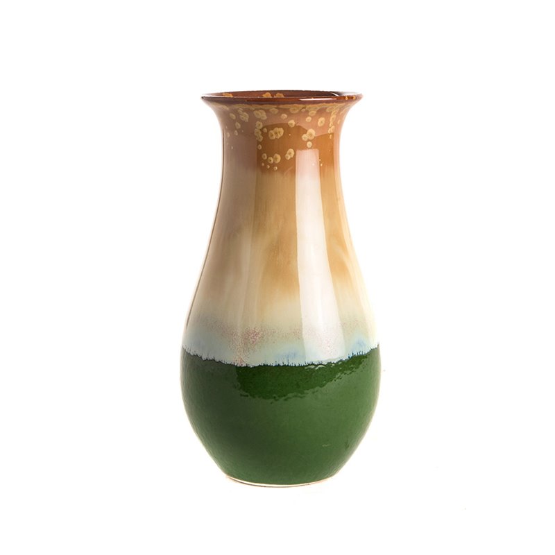 Vase brown beige green