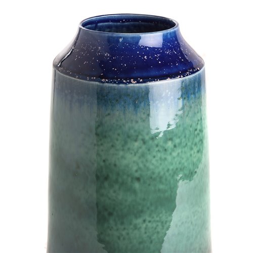 Vase droit bleu lagune M