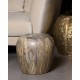 Tabouret rond coulures marron