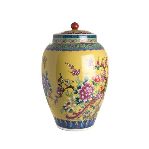 Condiment pot yellow background Qianlong ls