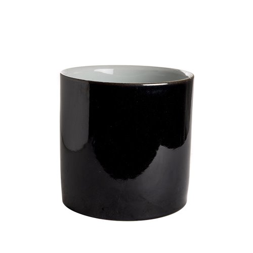 Planter pot ms black porcelain