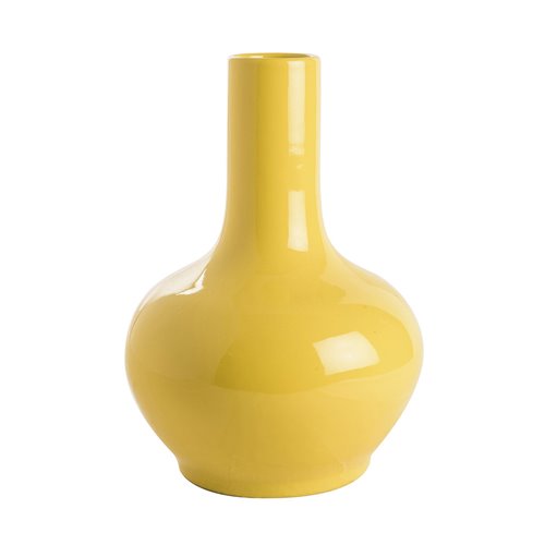 Straight neck vase yellow imperial