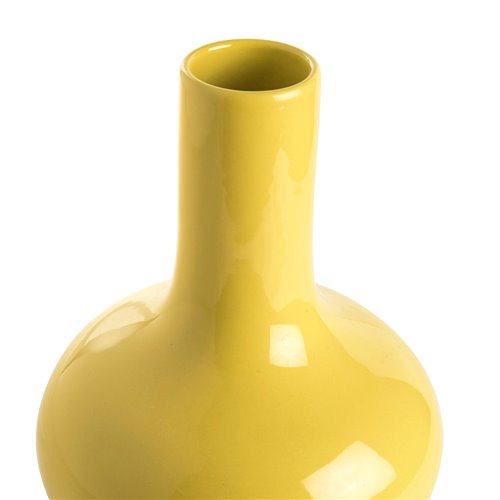 Vase a col droit jaune imperial