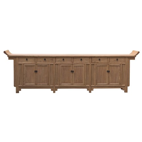 Altar console elm wood 6 drawers