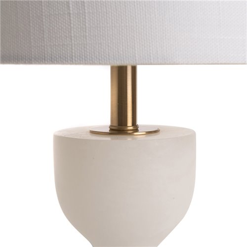 Albaster table lamp and shade white M