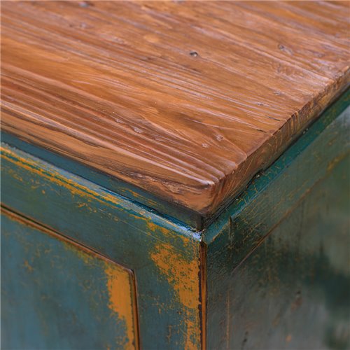 Cupboard vintage turquoise patina