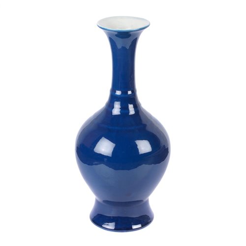 Vase rond glacure bleu saphir