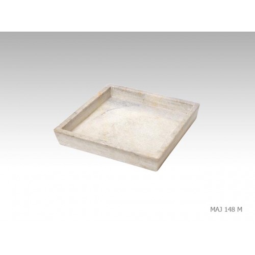Platter sculpted marble square