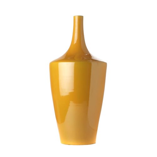 Vase conique jaune imperial