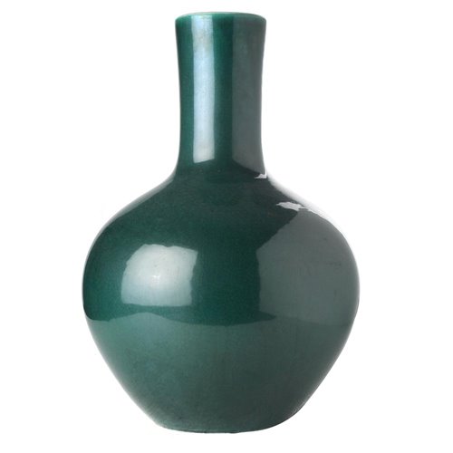 Straight neck vase imperial green S