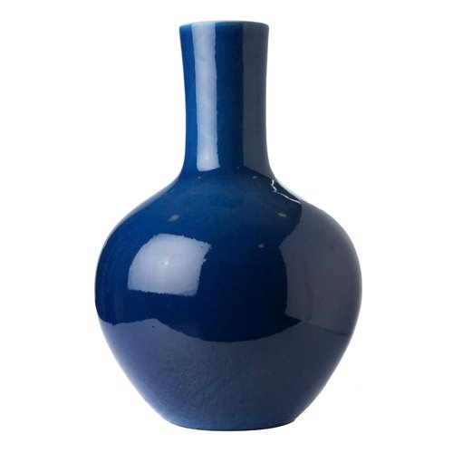 Vase vert impérial inspiré du style Tianqiuping en porcelaine S