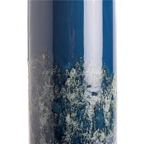 Column blue ceramic vase L