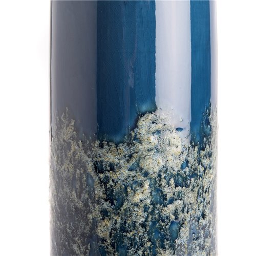 Vase colonne bleu en ceramique M