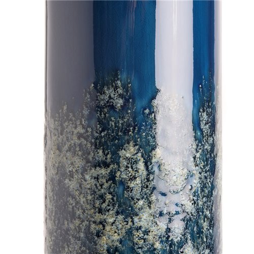 Vase colonne bleu en ceramique XL