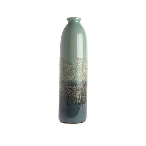Vase colonne vert clair en ceramique L