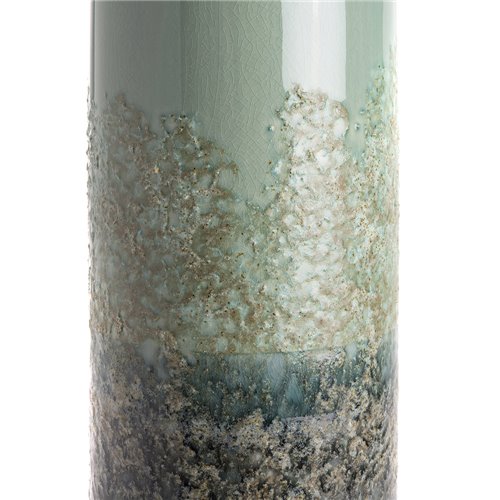 Vase colonne vert clair en ceramique L