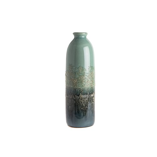 Vase colonne vert clair en ceramique M