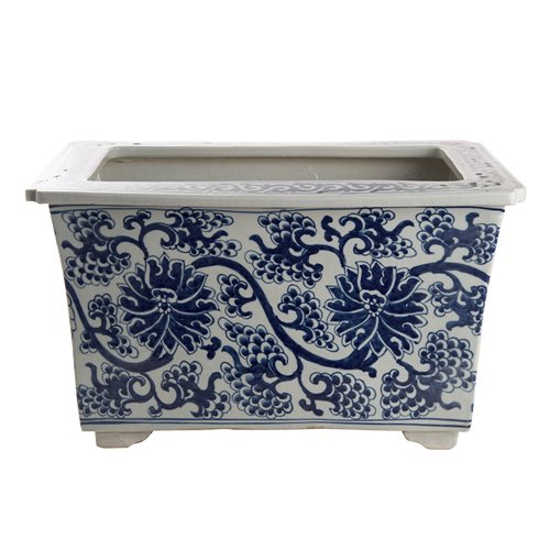 Planter pot rectangle 'lotus