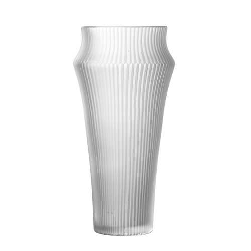 Vase en verre sodocalcique rainuré dans la longueur L