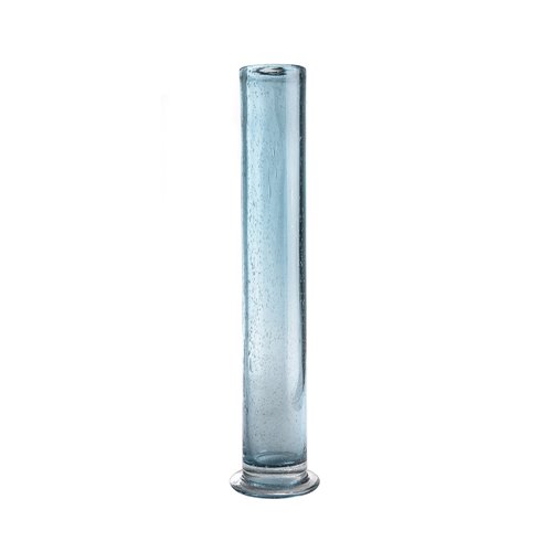 Vase en verre bleu L