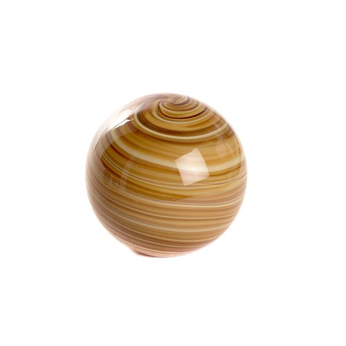 Glass ball 'amber spiral'