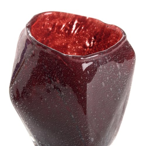 Vase molten glass Dorian red