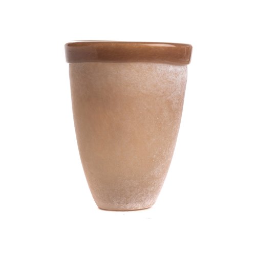 Taupe vase with flared neck L