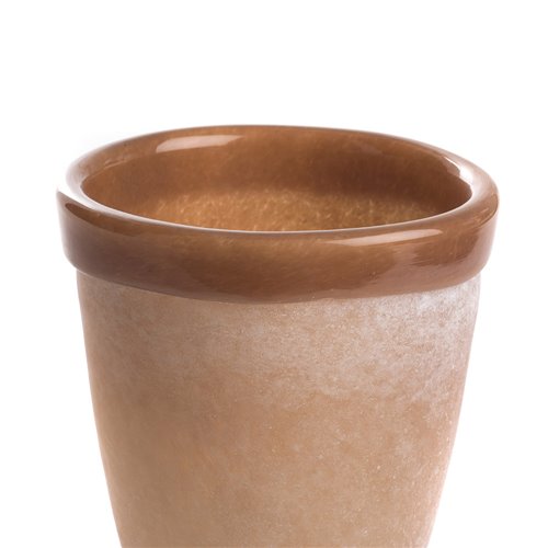 Taupe vase with flared neck L
