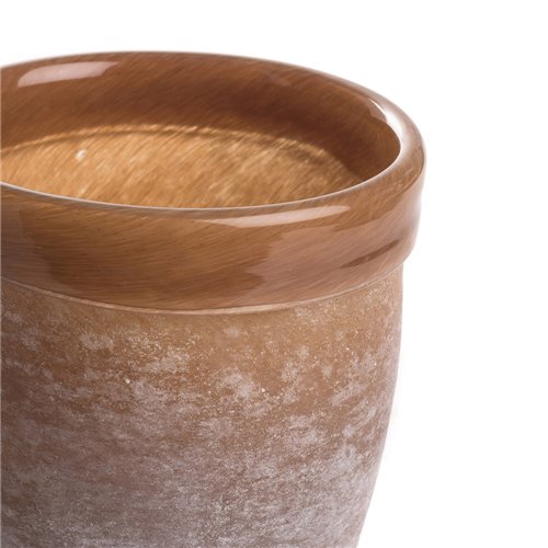 Taupe vase with flared neck S