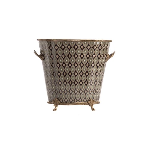 Planter pot tall black kashmir