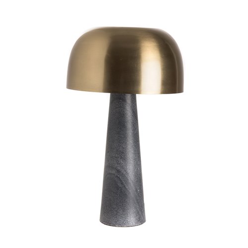 Black marble and brass bedside lamp E14 Max 15W