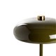 Khaki brass stem table lamp and dome lampshade E14 Max 15W