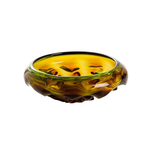 Amber shell glass cup 