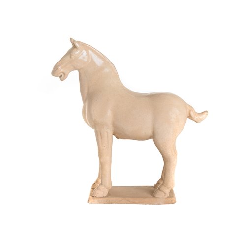 Traditionnal Tang Era horse - pearly white glaze