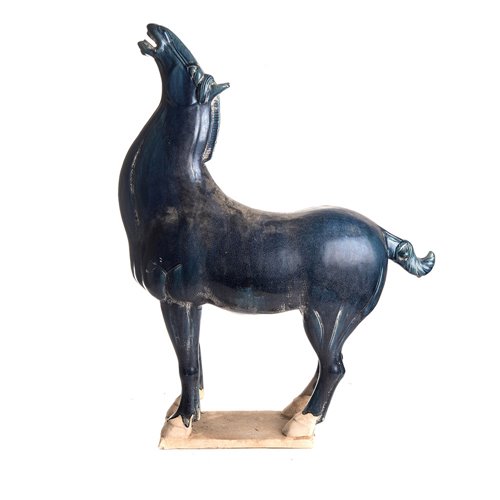 Traditional Tang Era Horse - Dark blue glaze