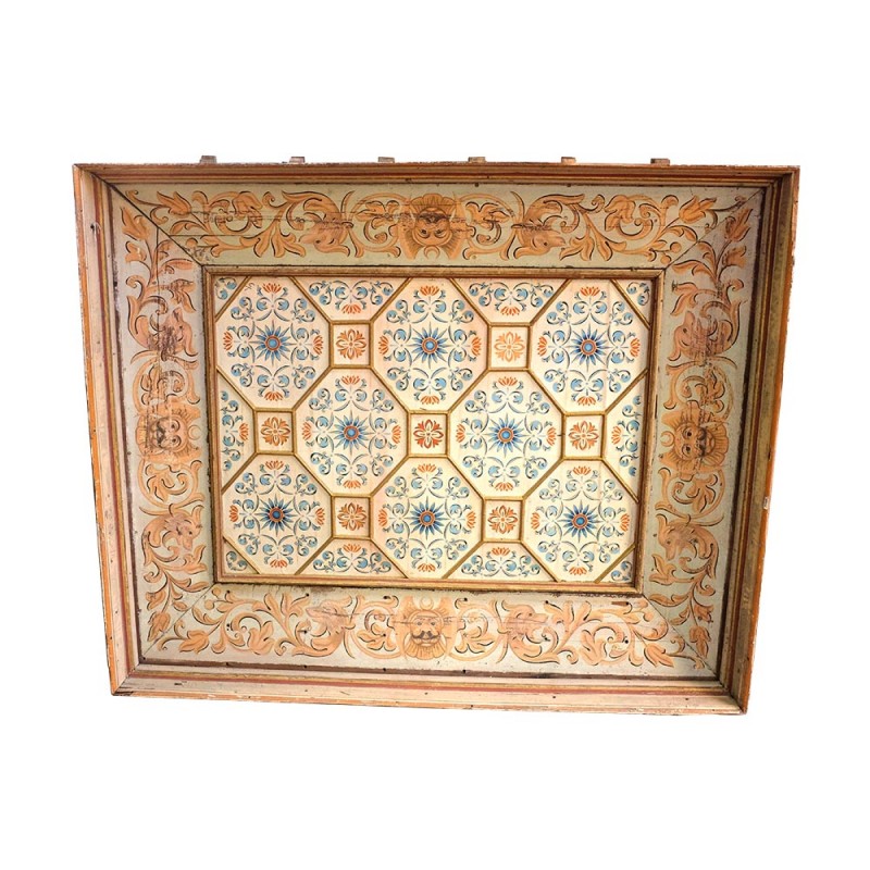 Ceiling teakwood hand painted