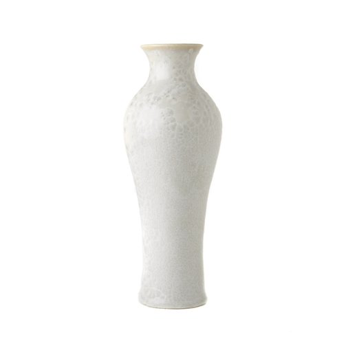 Vase long nacre blanche
