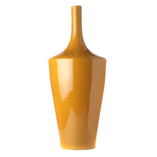 Vase conique jaune imperial l