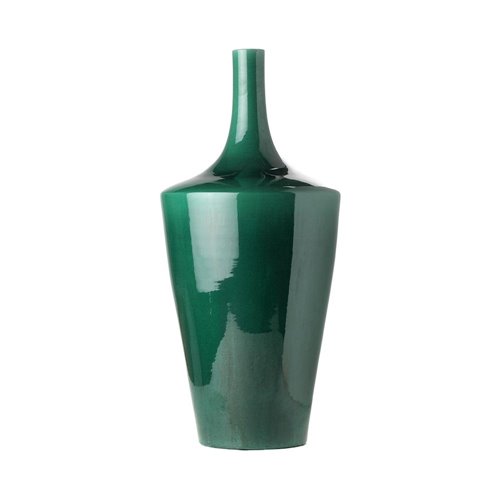 Vase conique vert imperial