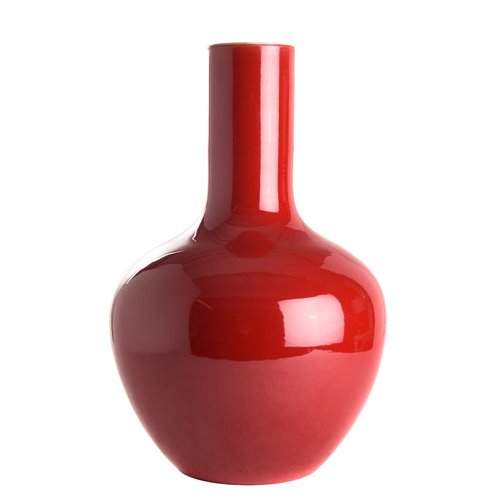 Straight neck vase mao red M