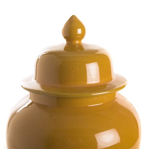 Imperial yellow temple jar S