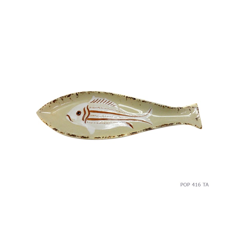 Fish plate taupe 1960