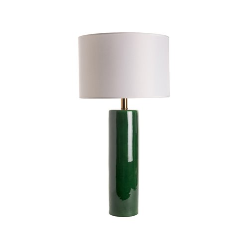 Base lampe vase droit vert E27