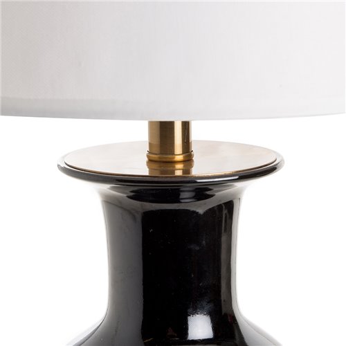 Base lampe vase noire E27
