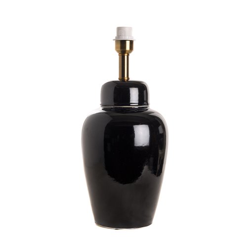 Lamp base jar black E27