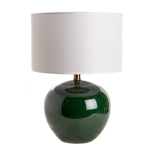Lamp base round pot emerald E27