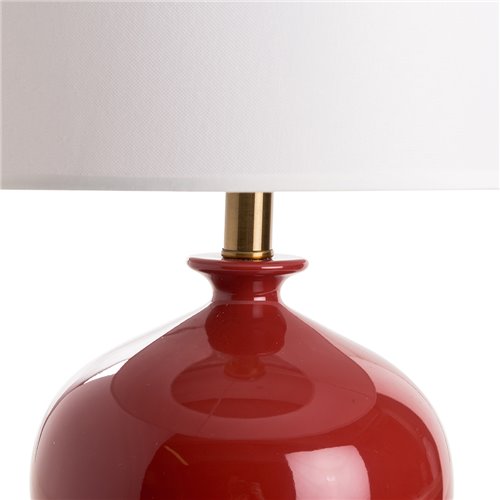 Lamp base round vase ox blood E27