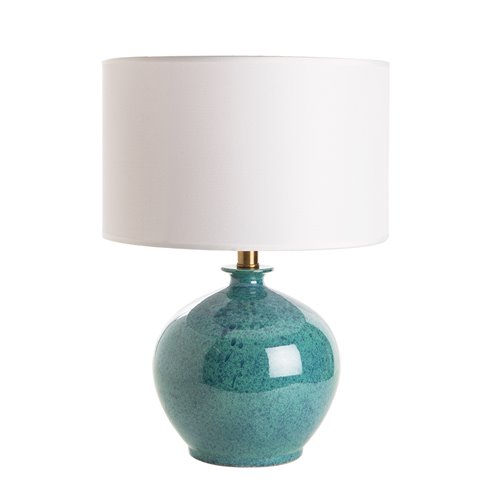 Lamp base round vase.emerald E27