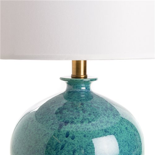 Base lampe vase rond emeraud E27