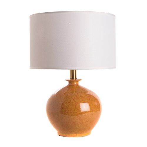 Lamp base round vase saffron E27